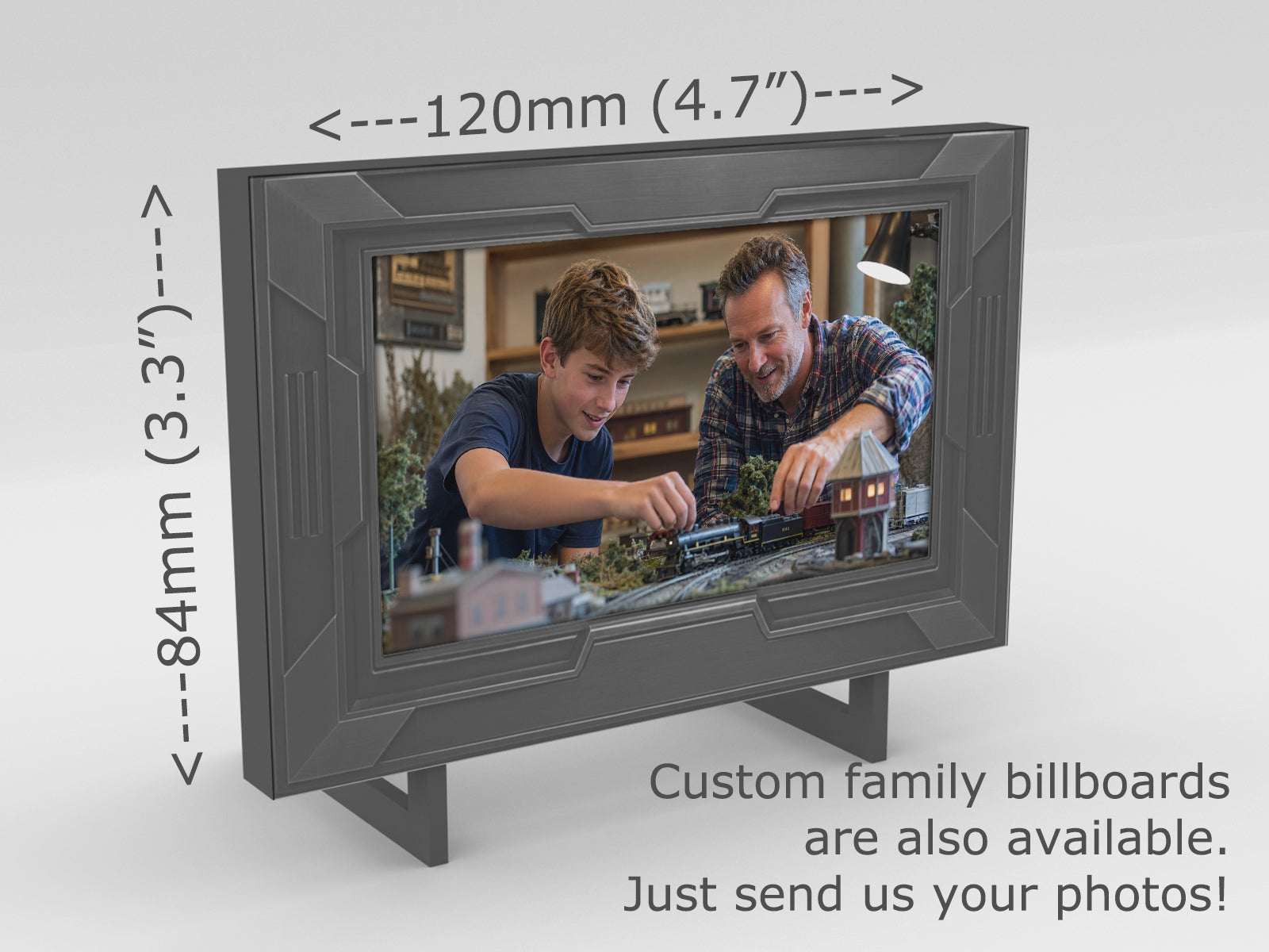 Load video: Animated Rooftop Billboard 120X84mm (4.7"X3.3")